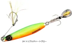 ハヤブサ カンタン巻くだけブレードジグ ジャックアイマキマキ 40g #24 トリプルチャートグロー FS417｜メタルジグ ルアー｜つり具｜【メール便発送】のサムネイル