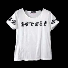 カステルバジャック CASTELBAJAC フィリックス FELIX THE CAT カットソー Tシャツ 半袖 キャラクター フロッキープリント M 2 白 ホワイト 黒 ブラック レア 希少のサムネイル