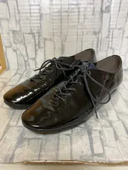 Y【Y8-98】◇ tsumori chisato WALK    サイズ23 1/2    エナメルレースアップシューズ　黒色/青色　レディース