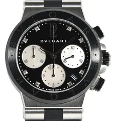 美品 BVLGARI ブルガリ ディアゴノ DG37SCCH クロノグラフ 8Pダイヤ 自動巻き メンズのサムネイル