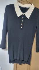 Boucle Polo / Black × White Gypsohila - メルカリ