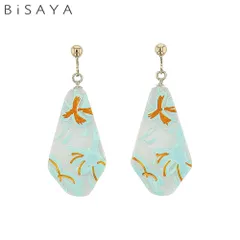 ＜BiSAYA＞ イヤリング ドロップ BAE0014-GR（グリーン）のサムネイル