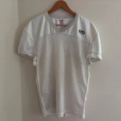 (^w^)b  Rawlings ローリングス アメフト　Y2K　通気性　運動着　スポーツ　 練習用 メッシュジャージ  プラクティスジャージ　アメリカンフットボール　メンズ　　パキスタン製　 ホワイト　白　トップス　半袖　大人用Mサイズ　OM12677ONのサムネイル