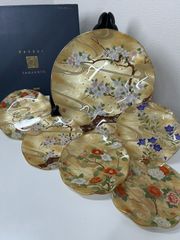 山本寛斎 四季の花金彩ガラス皿 - メルカリ