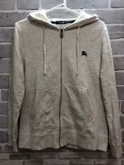 A【A1-41】◇ BLACKLABEL BURBERRY タグ表記サイズ2 長袖パーカー　白のサムネイル
