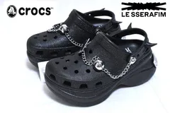 新品 LE SSERAFIM x Crocs Bae Clog 23cm 212454-9DO ル セラフィム クロックス ベイ ジビッツチャーム クロッグ 厚底 サンダル