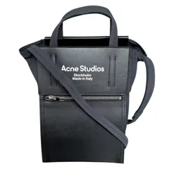 アクネ ストゥディオズ ACNE studios 2way ショルダーバッグ トートバッグ ペイパリー レザー ナイロン ロゴ ブラック 黒のサムネイル