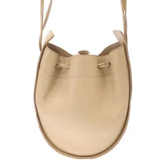 THE ROW ザ ロウ DRAWSTRING POUCH ドローストリングレザーショルダーバッグ ベージュのサムネイル