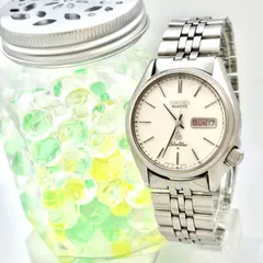 【新品電池】SEIKO セイコー Silver Wave シルバーウェーブ メンズ 腕時計 シルバー デイデイト 7546-8010 852406 純正ベルト
