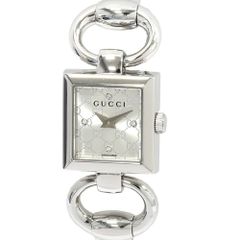 GUCCI ホワイトシェル盤/ダイヤ レディース腕時計 定価 297,000円 