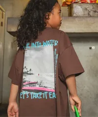 子供服 F.O.KIDS NEWJACKグラフィックTシャツ 80～120㎝ ダークブラウン キッズ  半袖 R207256のサムネイル
