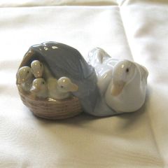 美品】リヤドロ LLADRO 5503 「アヒルの家族」 フィギュリン陶器人形