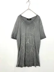 DIESEL ディーゼル Black Gold ブラックゴールド vネック プリント Tシャツ カットソー sizeM/グレー ■◆ メンズ