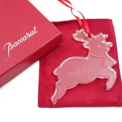 Baccarat バカラ 2001年 noel トナカイ クリスマスツリーオーナメント クリア バカラクリスタル 2102771【いおき質店】