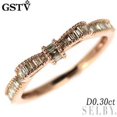 美品✴︎GSTV K18PG プリンセスカット ダイヤモンドリング 0.50ct 