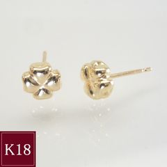 ジュエリーマキ K18 イエローゴールド 丸玉 ボール ピアス 約0.25g 