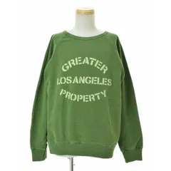 【MIXTA】USA製 GREATER LOS ANGELES PROPERTY 製品染めラグラン フロッキー長袖スウェットのサムネイル