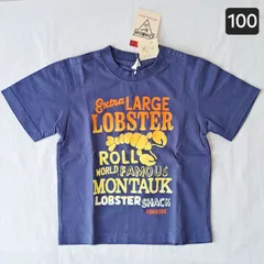 【100㎝】OSHKOSH ビゴッシュ　半袖Tシャツ 100㎝ プリントTシャツ　綿100　コットン キッズ服　男児Tシャツ　スモークブルー　カットソー　ロブスター　カッコイイのサムネイル