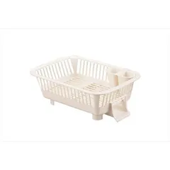 水切りラック/キッチン用品 〔よこ置きタイプ〕 約320×445×155mm 箸立て付き 『ウォータースルーバスケット』のサムネイル