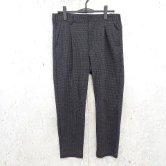 LIFE & WORK DESIGN AOKI ライフアンドワークデザイン アオキ タック付きスラックス 千鳥格子 ネイビー グレー ブラック Mサイズ ◎_◇〇のサムネイル