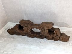 【持ち送り】 長さ54ｃｍ　 社寺仏閣、山車、屋台、だんぢり彫刻　肘木彫刻部材 持ち送り】 長さ54cm 社寺仏閣、山車、屋台、だんぢり彫刻 肘木彫刻