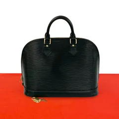 極 美品 LOUIS VUITTON ルイヴィトン ヴィンテージ アルマ エピ レザー 本革 ハンドバッグ ボストンバッグ ブラック ノワール 67406