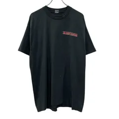 ～90s USA製 FRUIT OF THE LOOM 半袖 プリントTシャツ XL ブラック フルーツオブザルーム 90年代 両面プリント XAVIER 夏物 a805-6377のサムネイル