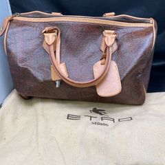 大容量 エトロ ETRO ボストンバッグ 2way 旅行バッグ ペイズリー 鍵