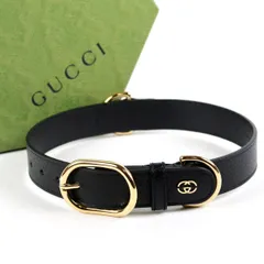 【新品同様・未使用】GUCCI グッチ エクストラ ラージ ペット用 首輪 ベルト 695256 動物 雑貨 小物【UI83】のサムネイル