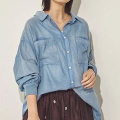 新品】テンセルドロストシャツ CLOVE デニムシャツ 9号 ブルー - メルカリ