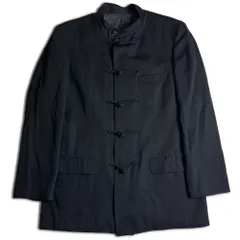 【98ss】ISSEY MIYAKE MEN チャイナトグル スタンドカラー テーラードジャケット L ブラック イッセイミヤケメン 2000000025001のサムネイル