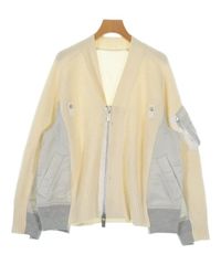 【週末限定値下げ】 sacai サカイ ニットコンビブルゾン カーキ×ネイビー 週末限定値下げ】 sacai サカイ ニットコンビブルゾン カーキ×ネイビー