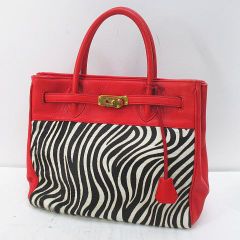 美品 ADMJ アクセソワ トートバッグ ハラコ ゼブラ A4可 BAG - メルカリ