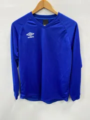 ピD354⚫︎UMBRO⚫︎アンブロ⚫︎カットソー⚫︎長袖⚫︎スポーツ⚫︎サッカー⚫︎メンズ⚫︎sizeM⚫︎青のサムネイル