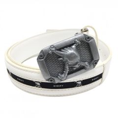 [Excellent Condition] Oakley Top-Type Strap, White x Black, Logo Line, Silver Buckle, Men's Golf Wear