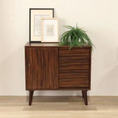 C 新品 リビングボード 120cm キャビネット モンキーポット リビング