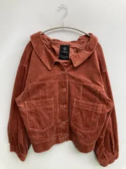 w closet ダブルクローゼット ブルゾン F ブラウン コットン コーデュロイ 無地 リボン ショート丈 フードなし ボタン留め レディースのサムネイル
