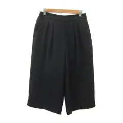 ナチュラルビューティーベーシック NATURAL BEAUTY BASIC ガウチョパンツ ワイドパンツ 七分丈 無地 M 黒 /SY6 ■ECC004