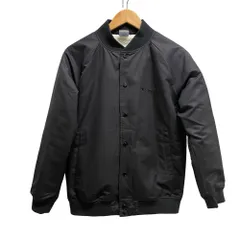 チャンピオン CHAMPION 美品 コーチジャケット 裏ボア ナイロンブルゾン スタジャン風 スナップボタン SMALL 黒 ブラック /TD ■ECD004