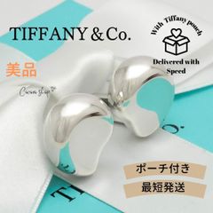 極美品 オールドティファニー ビーン ラージ イヤリング シルバー925 