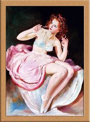 キャンバスアート作品　裸婦画　西洋人女性 キャンバスアート作品 裸婦画 西洋人女性 ③ 金色の額装 - メルカリ
