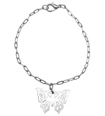[AREUM] 蝶々 バタフライ ブレスレット ヒョンジン 着用 スキズ ステンレス 人気アクセサリー フォルテチェーン 
