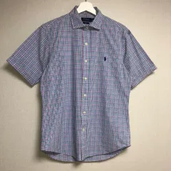 POLO RALPH LAUREN ポロラルフローレン スリムフィット CHECK CHECKERED パータン 半袖 シャツ (M)