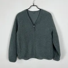 ユニクロ 状態良し ストレッチ フリース ジャケット アウター ボア レディース Lサイズ ラデン ヴィンテージのサムネイル