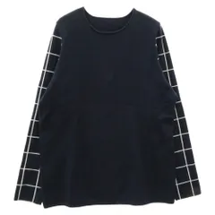 uniform experiment ユニフォームエクスペリメント 15SS 袖 柄切替 クルーネック 長袖 ニット ネイビー系 2【中古】のサムネイル