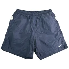 90年代 NIKE ナイキ スイムショートパンツ スポーツ ネイビー(メンズ L)中古 古着 Y1453