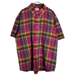 80年代 ORVIS オービス ボタンダウン 半袖シャツ アウトドア マドラスチェック(メンズ XL)中古 古着 Y1482のサムネイル