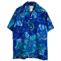 JAMS WORLD ハワイ製 絵画調 花柄 アロハシャツ レーヨン Mサイズ