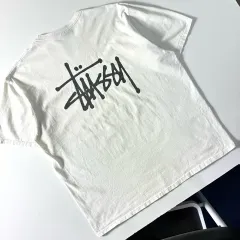 STUSSY ステューシー ベーシック ストックロゴ 白 半袖 Tシャツ