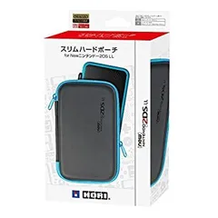 【中古】「非常に良い」（2DS LL対応）スリムハードポーチ for Newニンテンドー2DS LL ブラック×ターコイズ